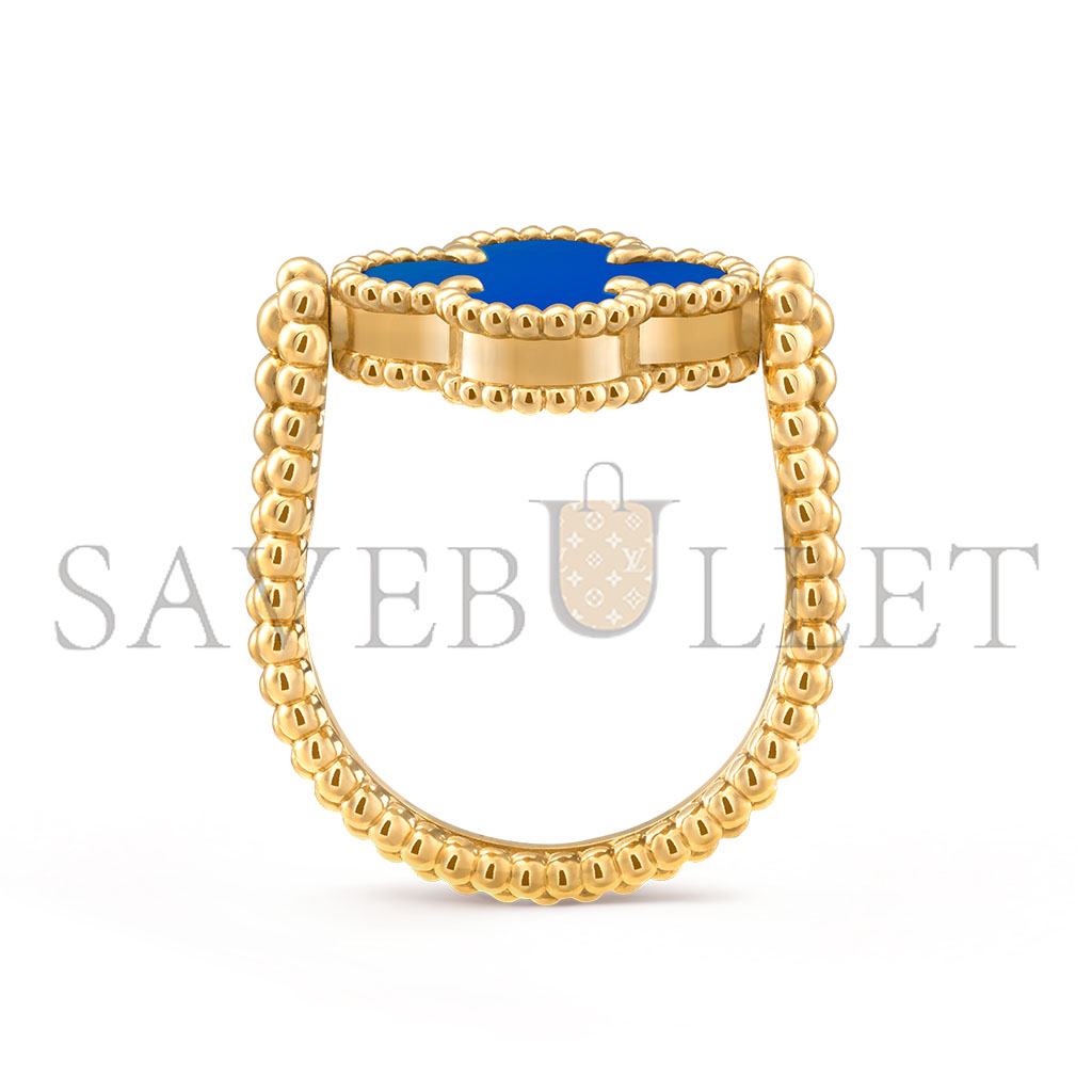 VAN CLEEF ARPELS VINTAGE ALHAMBRA REVERSIBLE RING VCARPGV100